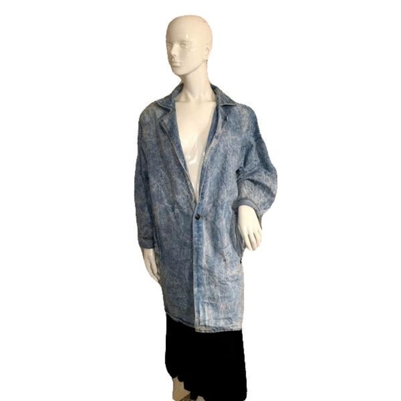 Denim Blazer Stone Washed Size Medium - Picture 2 of 3